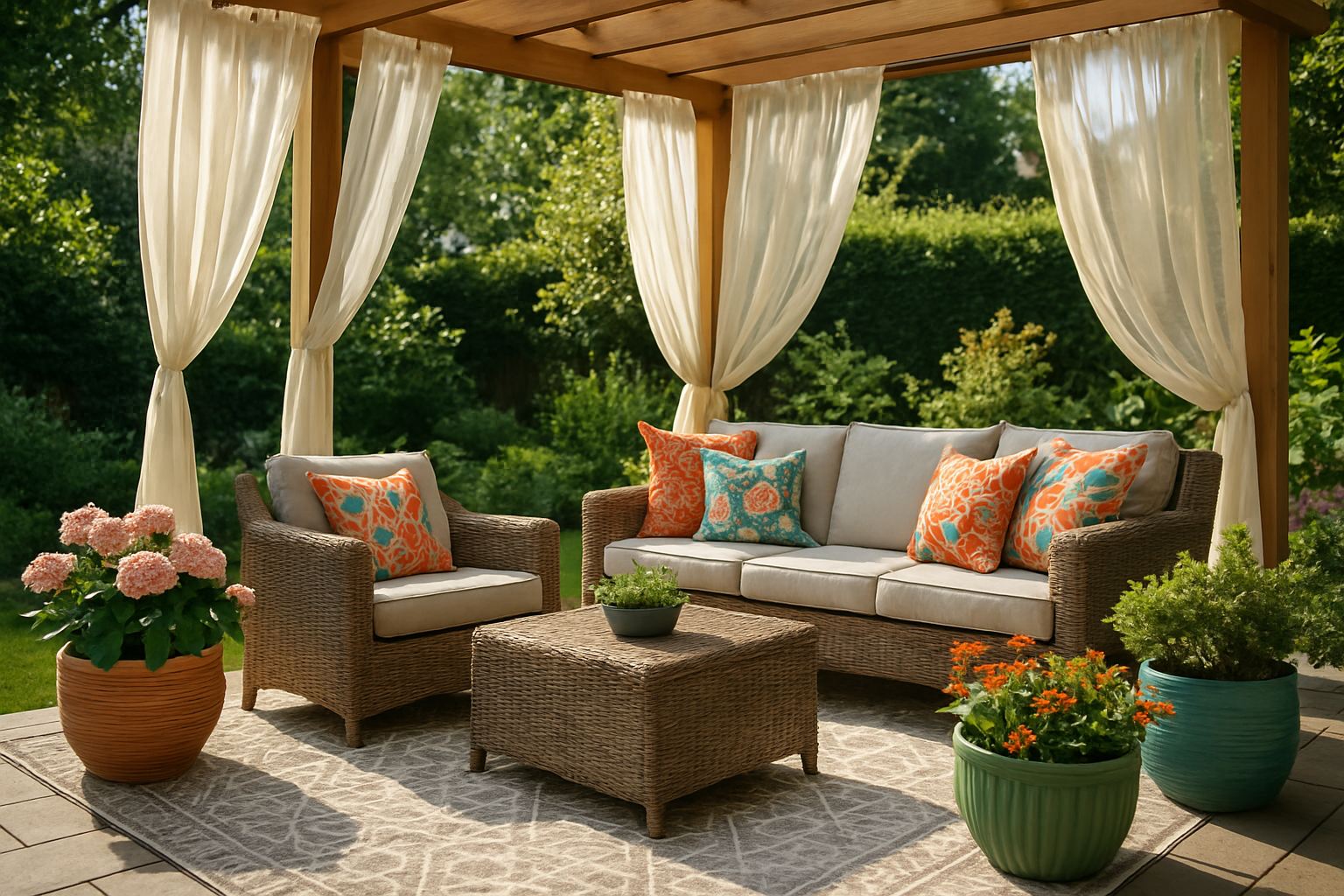 Outdoor Curtains, Rugs, and Throw Pillows: How I Styled My Patio Like an Interior