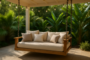The Outdoor Daybed Swing That Made My Backyard the Neighborhood Hangout