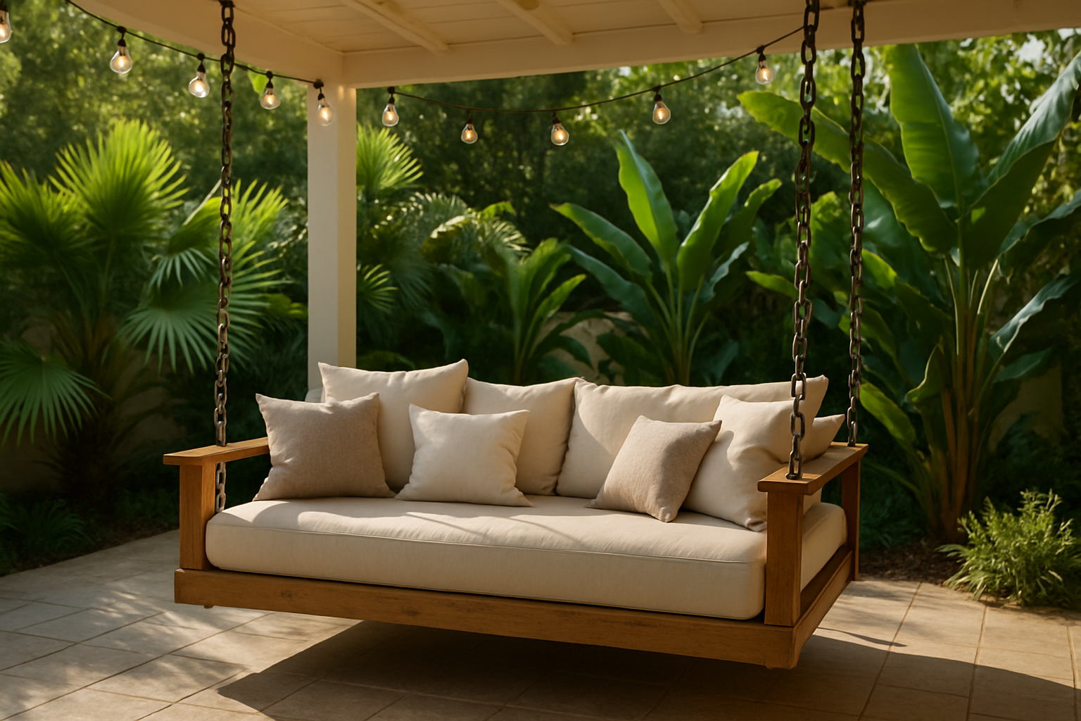 The Outdoor Daybed Swing That Made My Backyard the Neighborhood Hangout