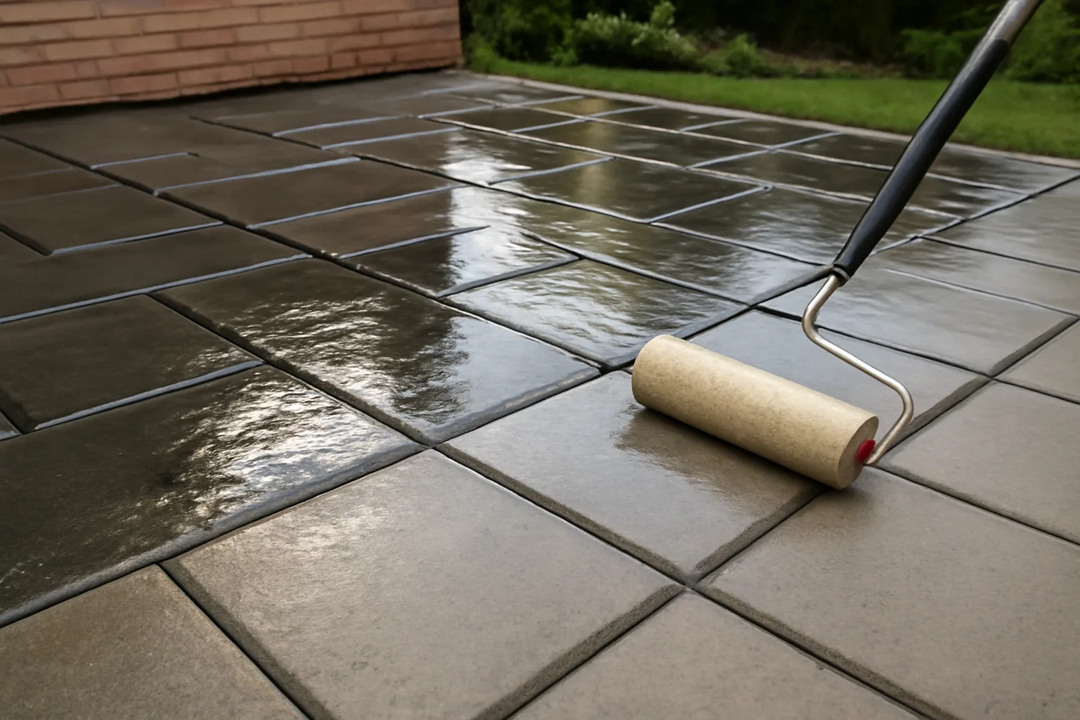 Black Diamond Stoneworks Wet Look Sealer: 18 Months Later on My Concrete Pavers