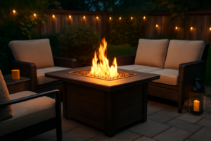 I Bought a Portable Fire Pit Table and My Patio Finally Feels Complete