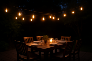 I Strung Outdoor String Lights Across My Patio and It Changed the Whole Vibe