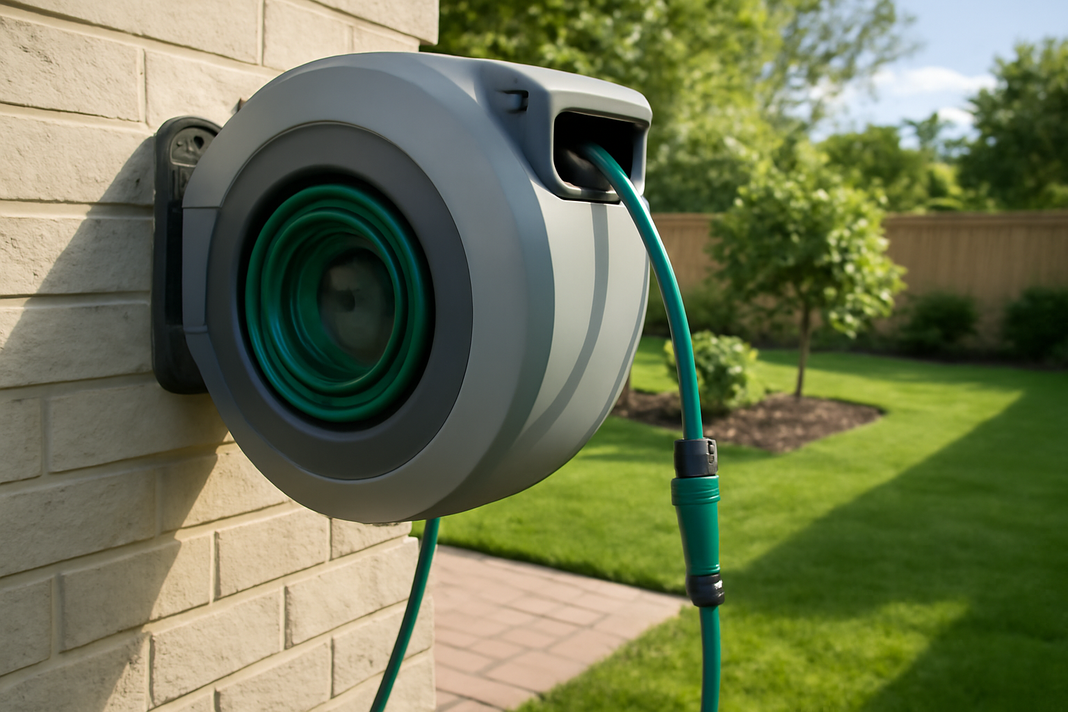 The Garden Hose Reel That Finally Ended My Backyard Hose Tangle Problem
